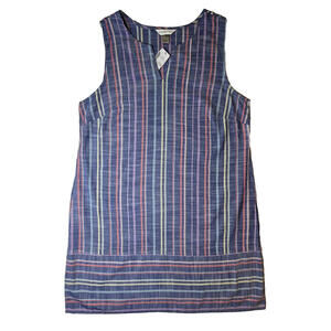 Christopher & Banks Multi Colored Linen Women's Sleeveless Dress SZ XL  NWT